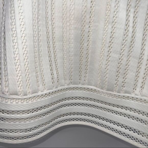 J. Crew White Eyelet A-Line Mini Skirt Summer Skater Skirt Petite Size 2 - Picture 8 of 11
